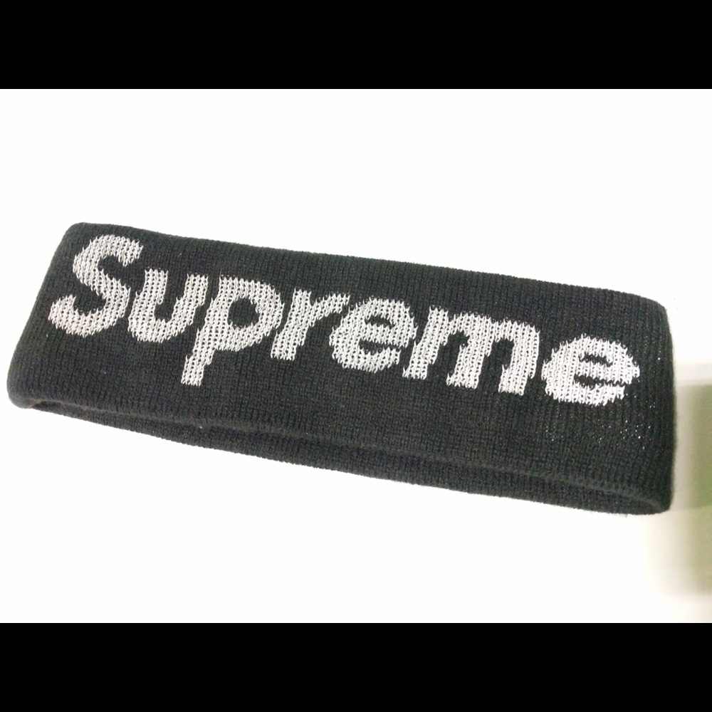 Supreme reflective logo headband
